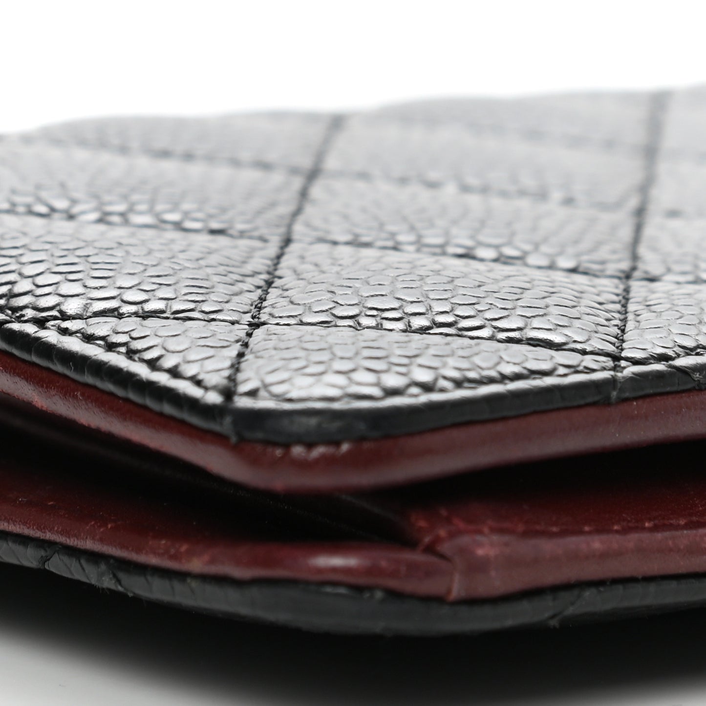 Caviar Quilted Yen Wallet Black
