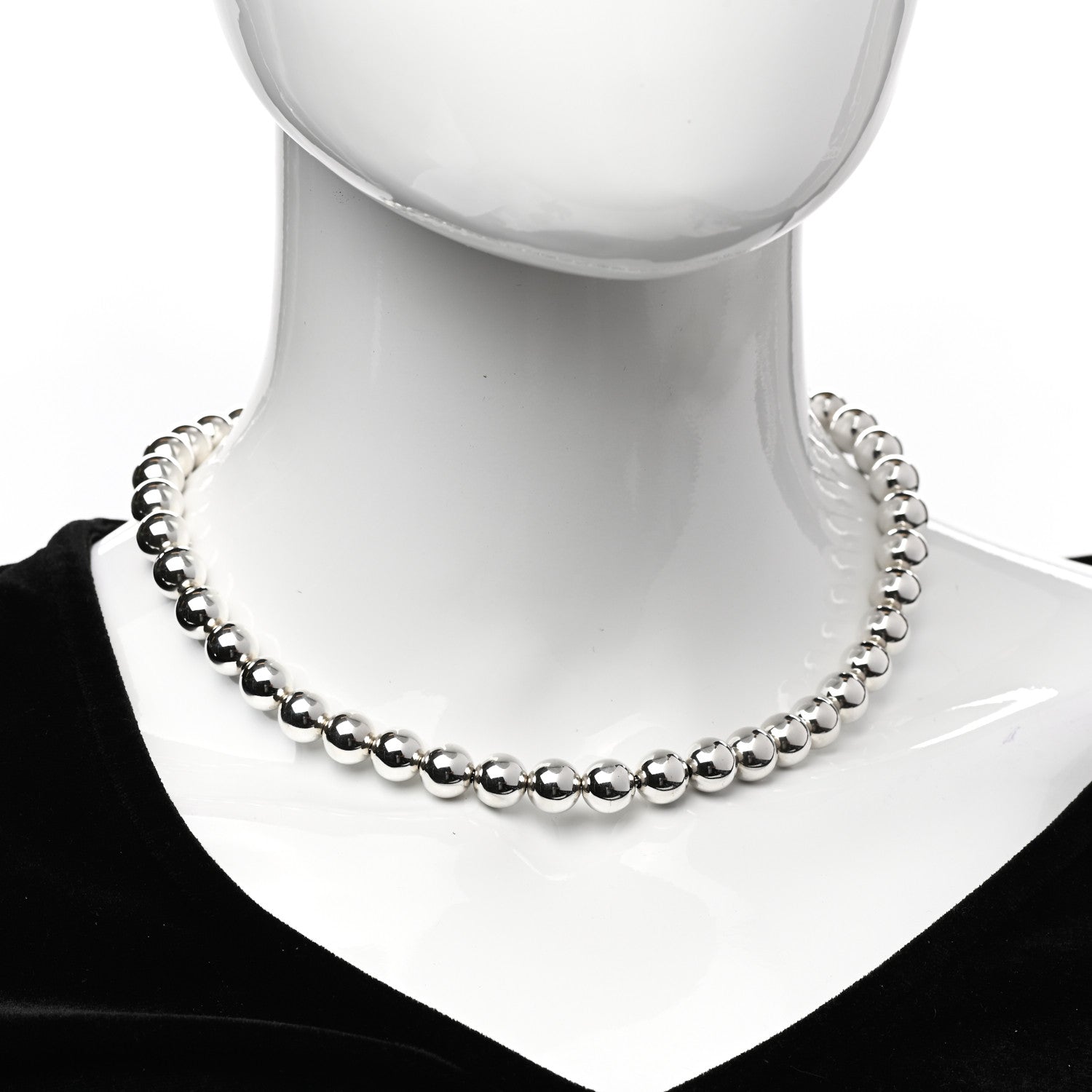 Tiffany Sterling Silver 10mm HardWear Ball Necklace 2 of 4