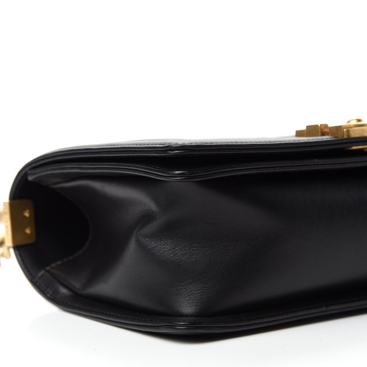 Caviar Suede Calfskin Chevron Medium Boy Flap Black