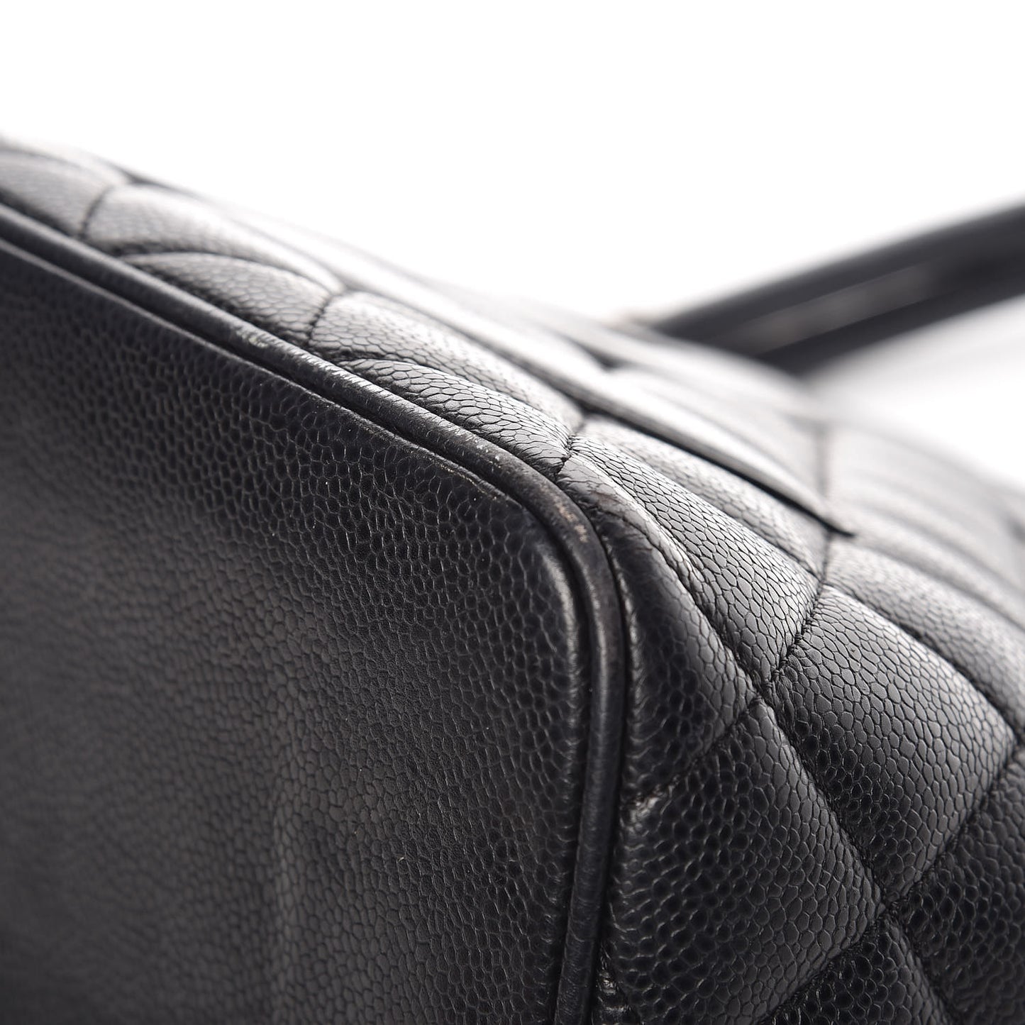 Caviar Quilted Medallion Tote Black