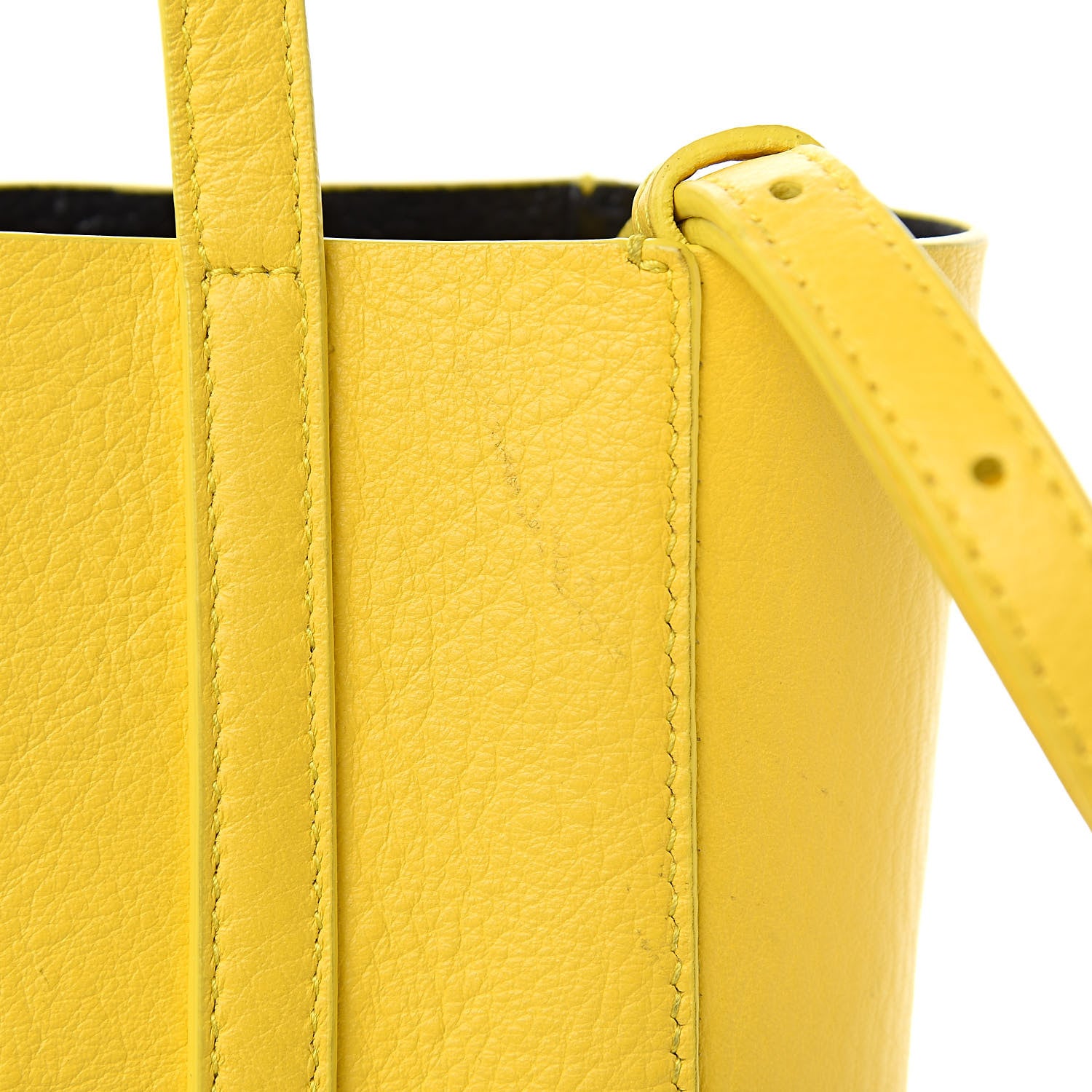 Balenciaga Smooth Calfskin Logo XXS Everyday Tote Jaune Soleil Black 9 of 11