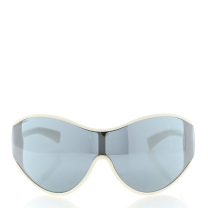Chanel Acetate Mirror Shield Sunglasses 71475 White 2 of 7