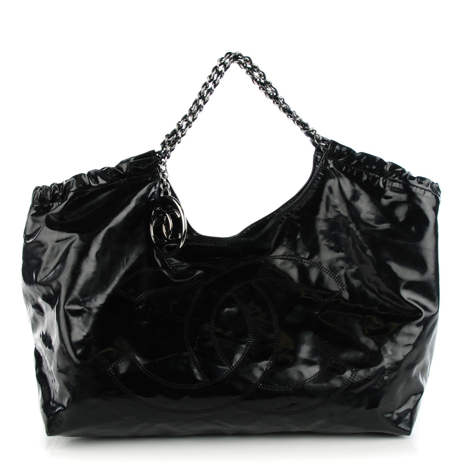 Chanel Vinyl XL Coco Cabas Black 1 of 7