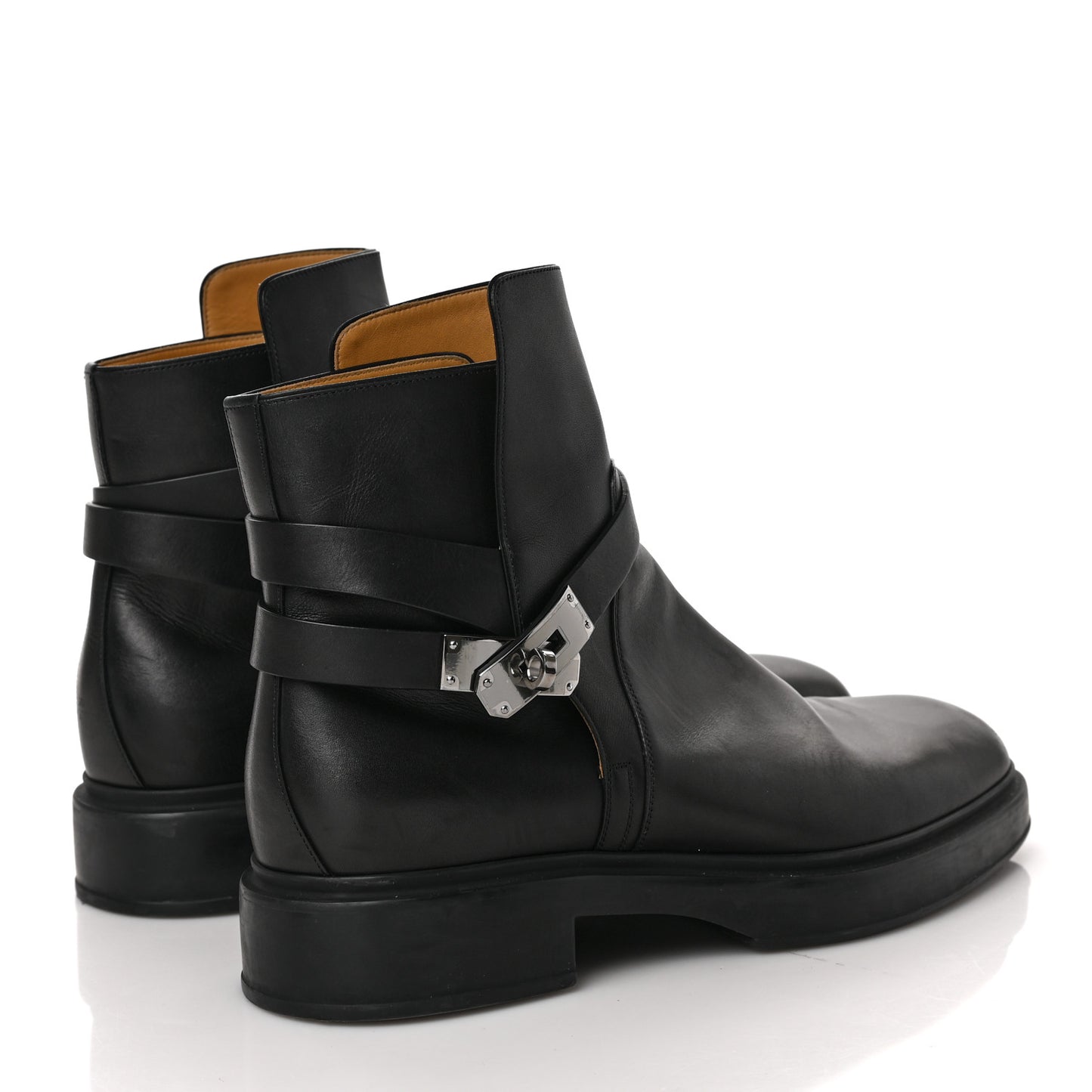 Calfskin Mens Veo Ankle Boots 42 Black