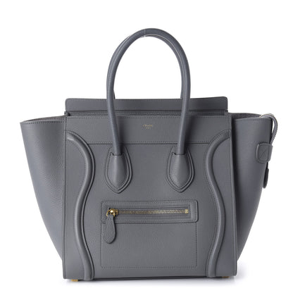 Celine Drummed Calfskin Micro Luggage Kohl 1 of 10