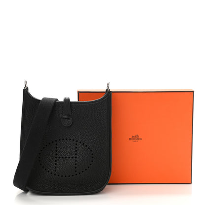 Hermes Taurillon Clemence Evelyne TPM Black 11 of 11
