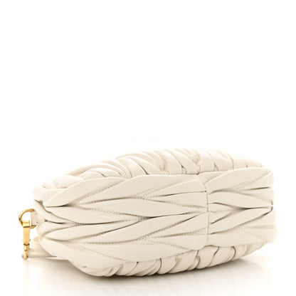 Miu Miu Nappa Matelasse Mini Wander Hobo White 4 of 10