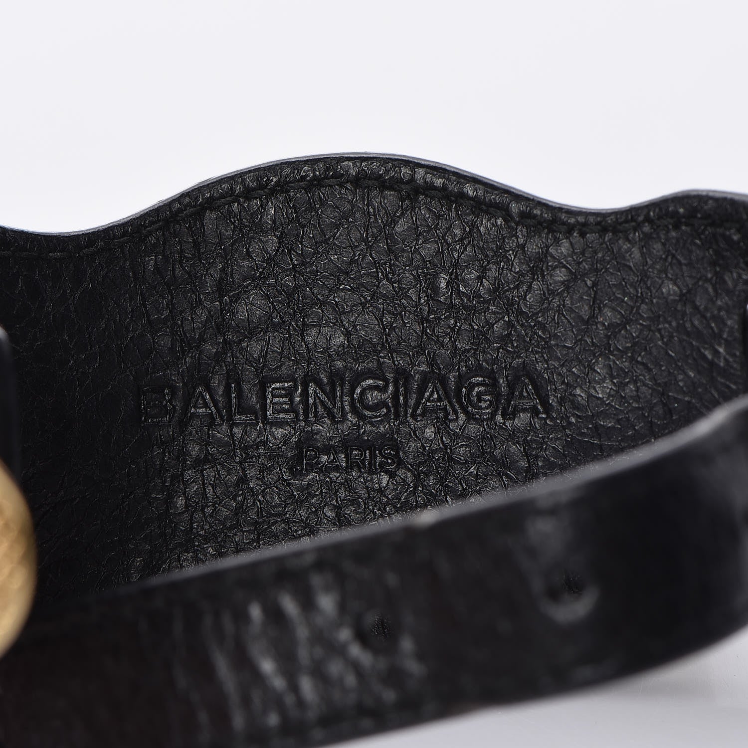 Balenciaga Agneau Arena Giant 12 Gold Hardware M Bracelet Black 5 of 6