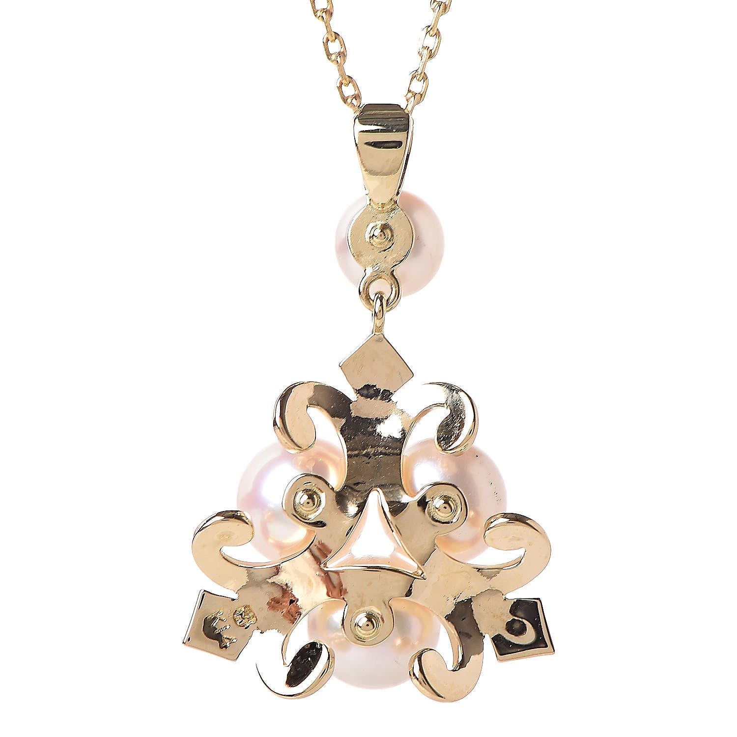Mikimoto 14K Yellow Gold Akoya Pearl 5.5-7mm Pendant Necklace 5 of 7