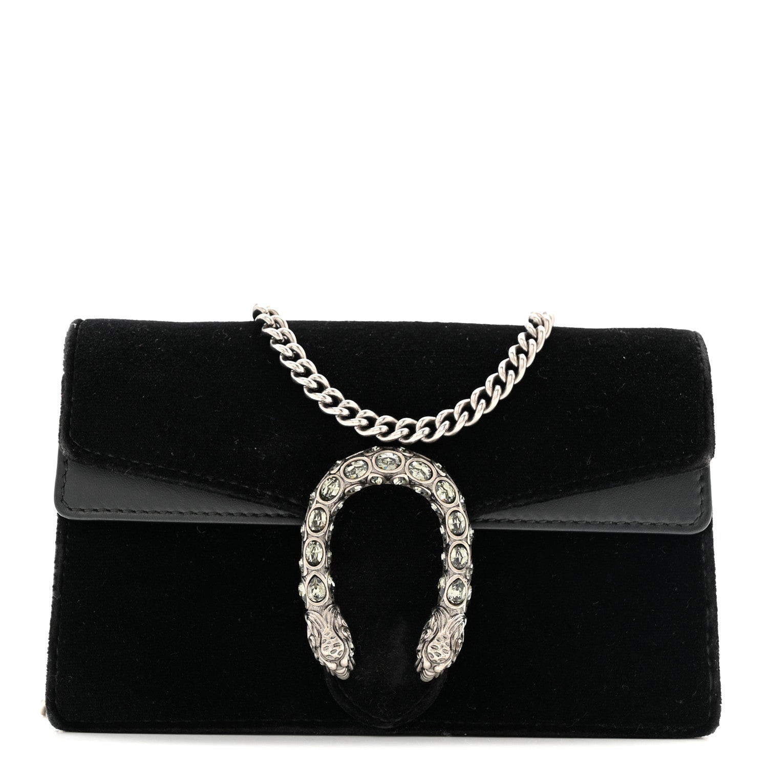 Gucci Velvet Super Mini Dionysus Shoulder Bag Black 1 of 12