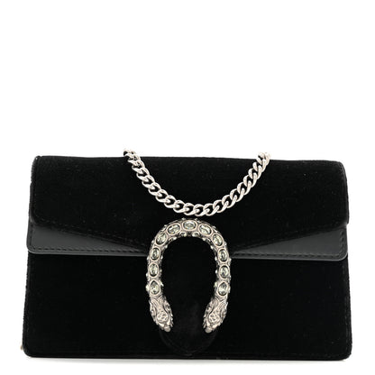 Gucci Velvet Super Mini Dionysus Shoulder Bag Black 1 of 12