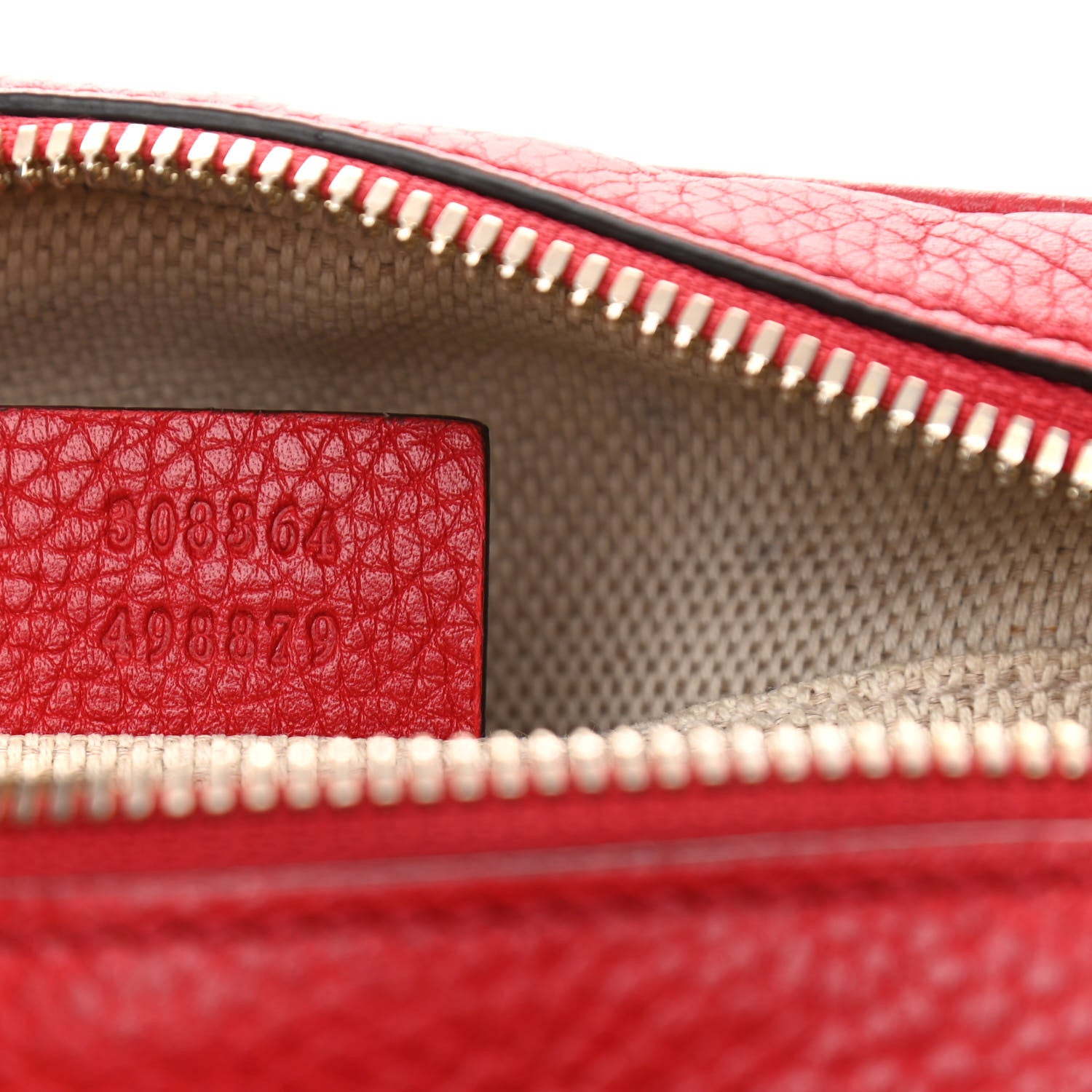 Gucci Pebbled Calfskin Small Soho Disco Bag Tabasco Red 7 of 13