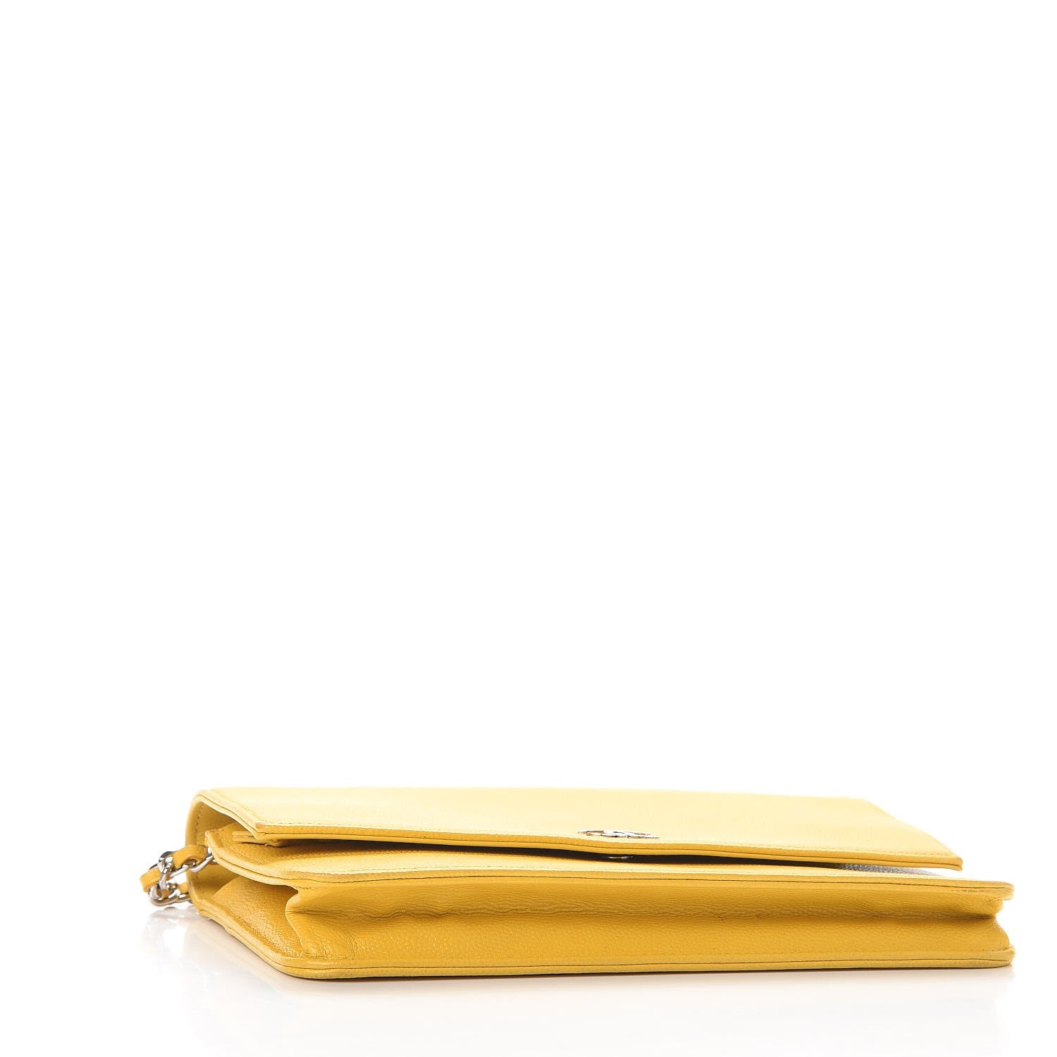 Chanel Caviar Sevruga Wallet on Chain WOC Yellow 4 of 10