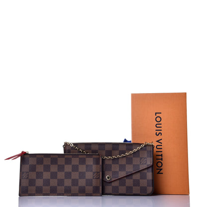 Louis Vuitton Damier Ebene Pochette Felicie Chain Wallet 11 of 11