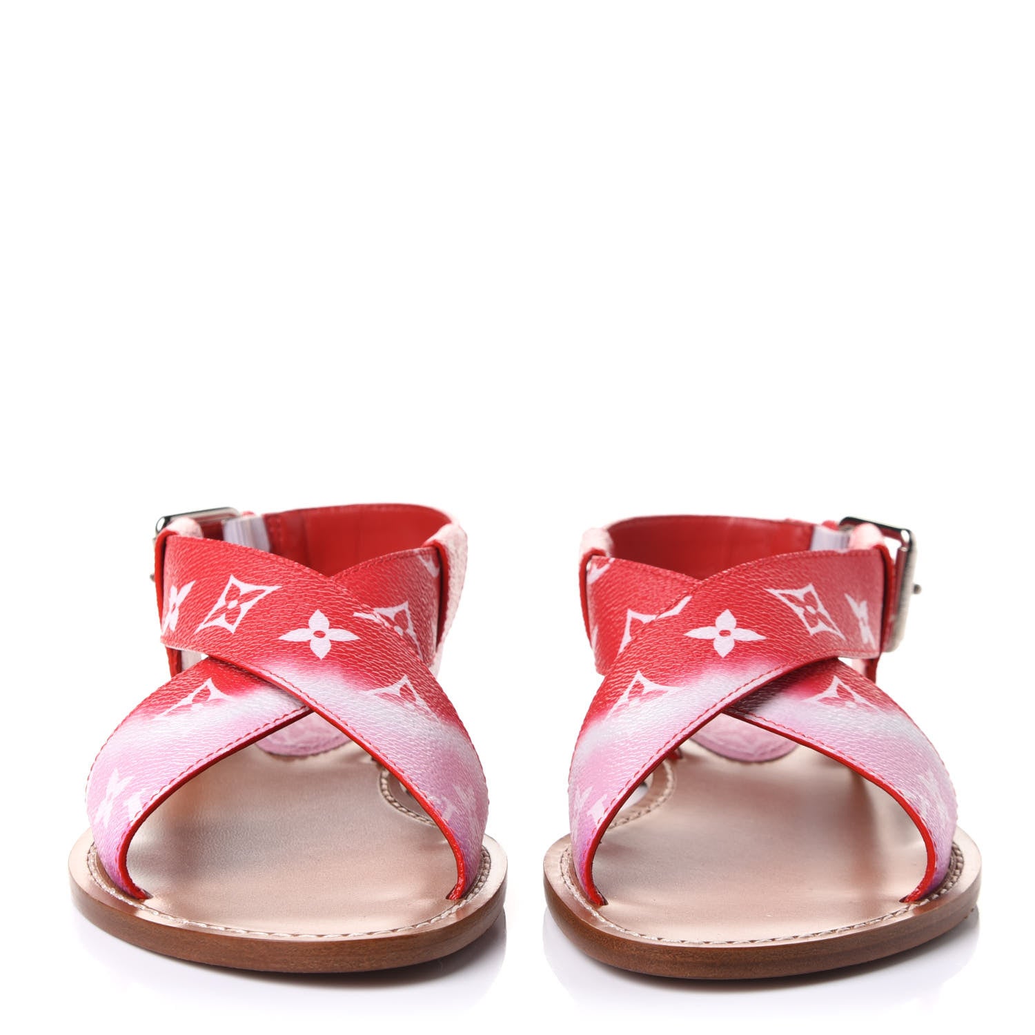 Louis Vuitton Monogram Escale Palma Flat Sandals 36 Rouge 2 of 9