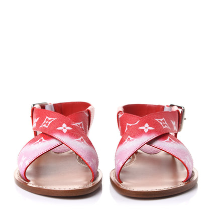 Louis Vuitton Monogram Escale Palma Flat Sandals 36 Rouge 2 of 9