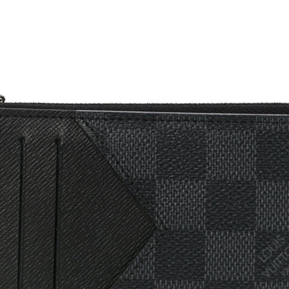 Louis Vuitton Damier Graphite Taiga Coin Card Holder 7 of 9