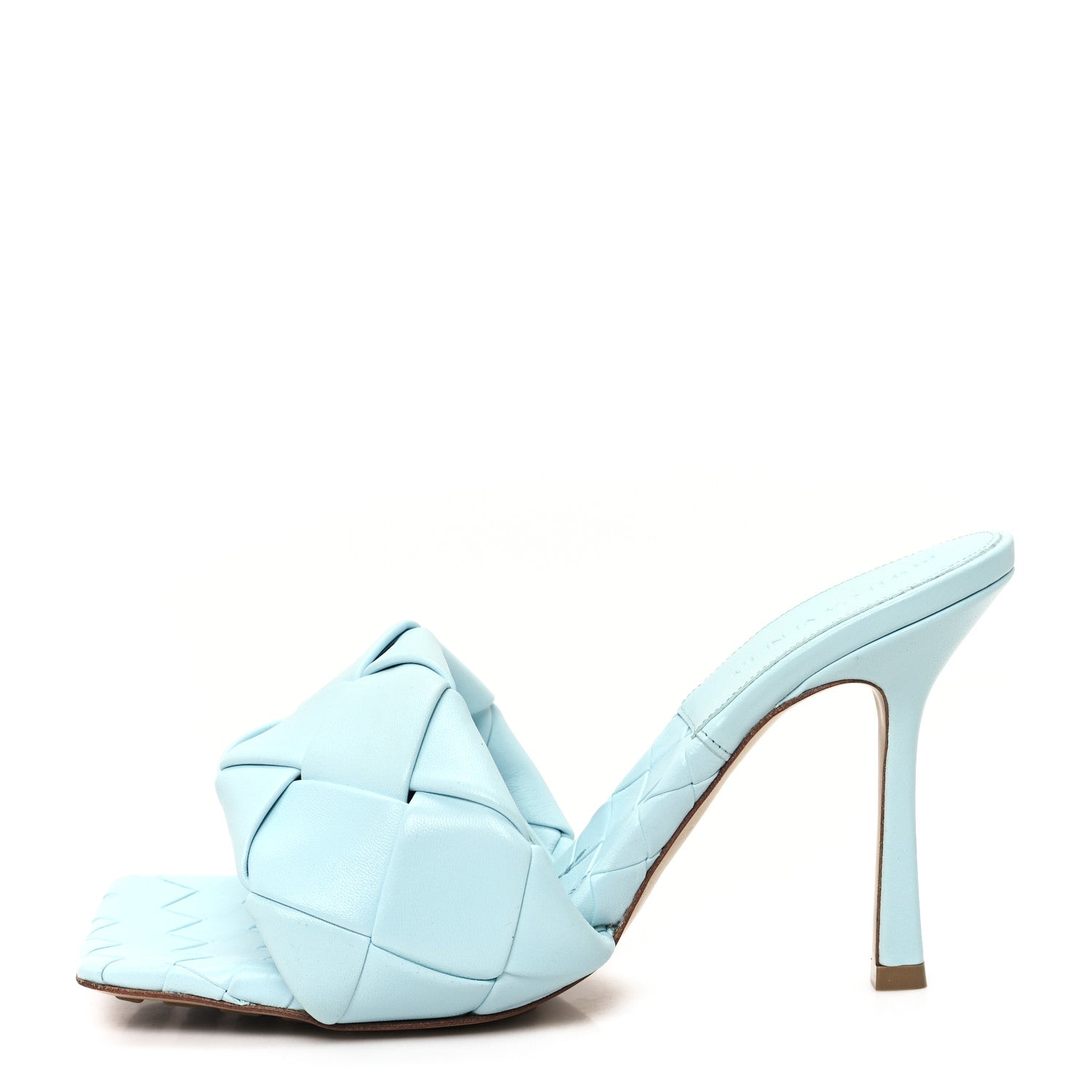 Bottega Veneta Nappa Maxi Intrecciato Lido Mule Sandals 39 Topazio 1 of 8