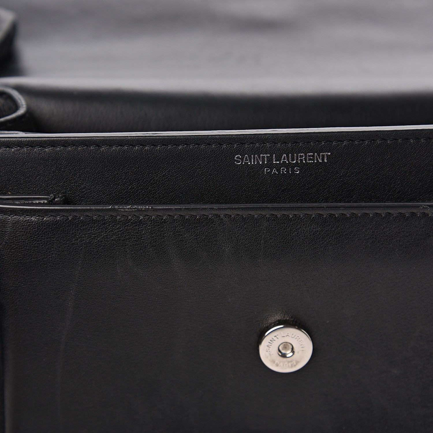Saint Laurent Calfskin Studded Small Monogram Sunset Black 9 of 12
