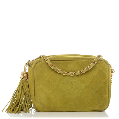 Chanel Suede Tassel Camera Case Chartreuse 1 of 9