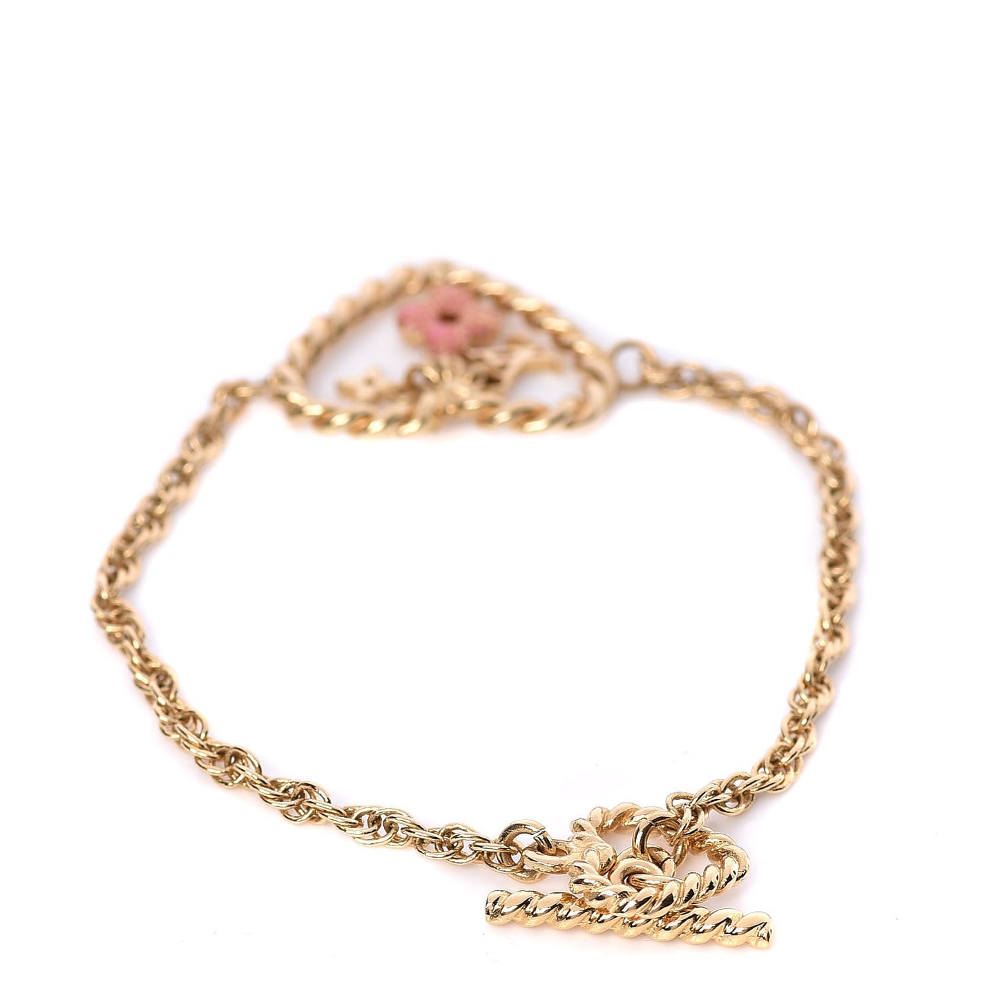 Sweet Monogram In My Heart Bracelet Gold