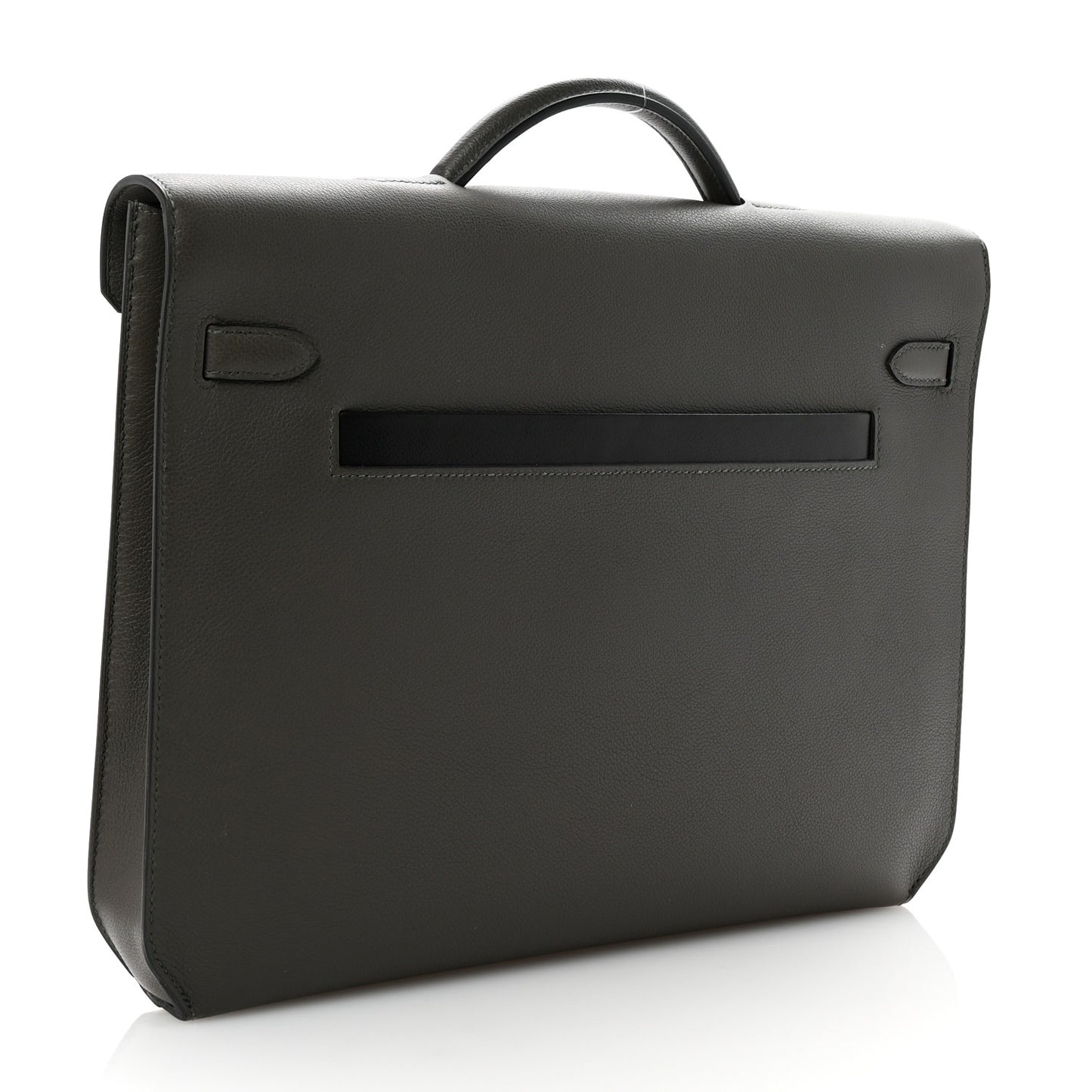 Evercolor Evergrain Barenia Kelly Depeches 36 Briefcase Vert De Gris Black Fauve