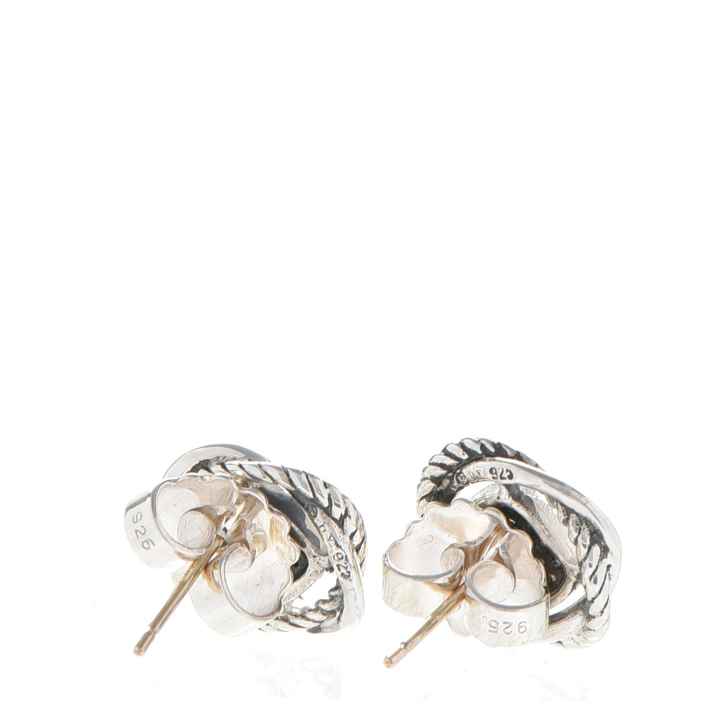 Sterling Silver Diamond 13mm Infinity Earrings