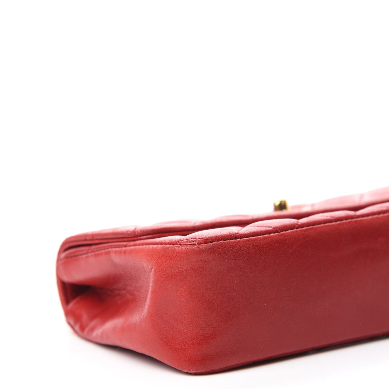 Chanel Lambskin Quilted Mini Rectangular Flap Red 6 of 12