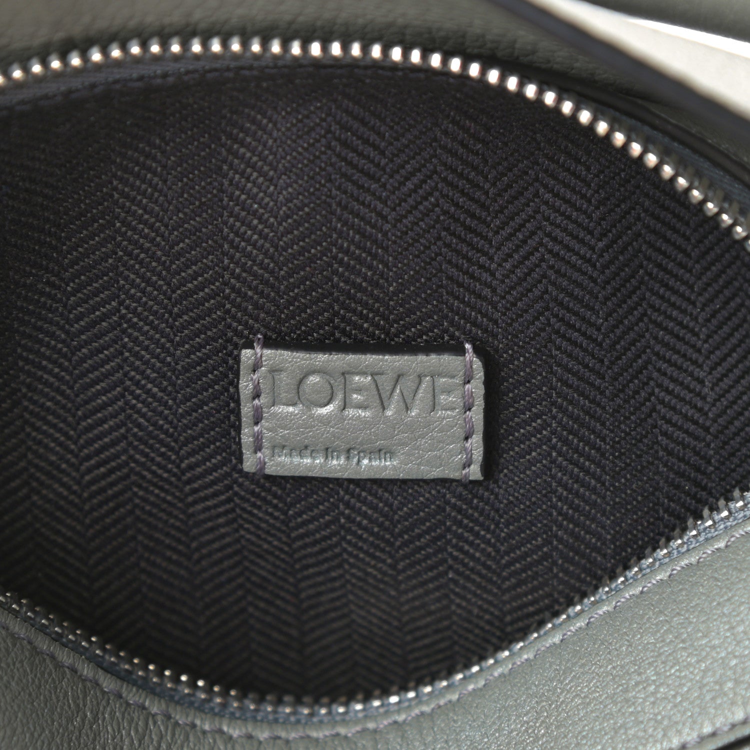 Loewe Metallic Calfskin Mini Puzzle Bag Gunmetal 6 of 10