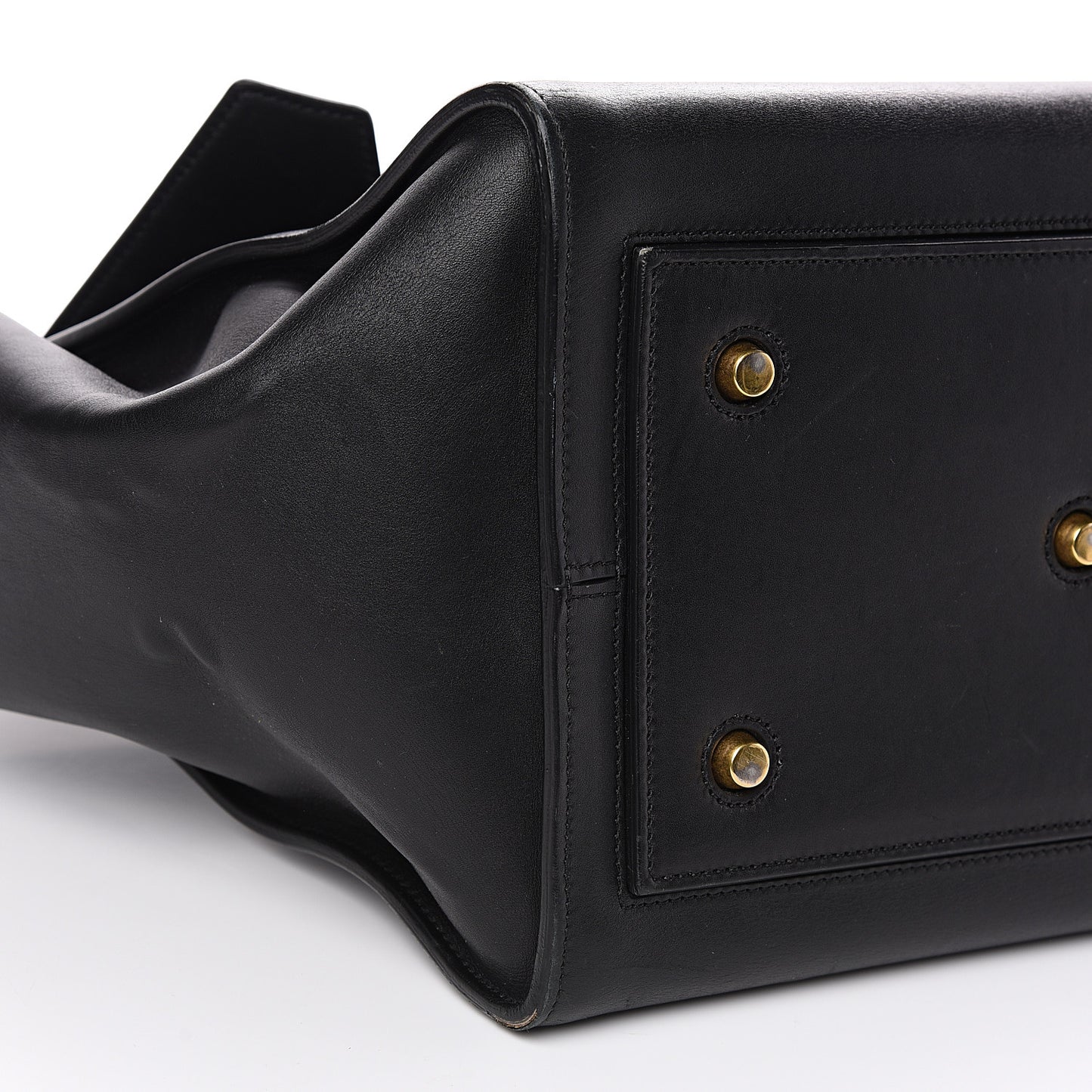 Smooth Calfskin Small Tie Knot Tote Black