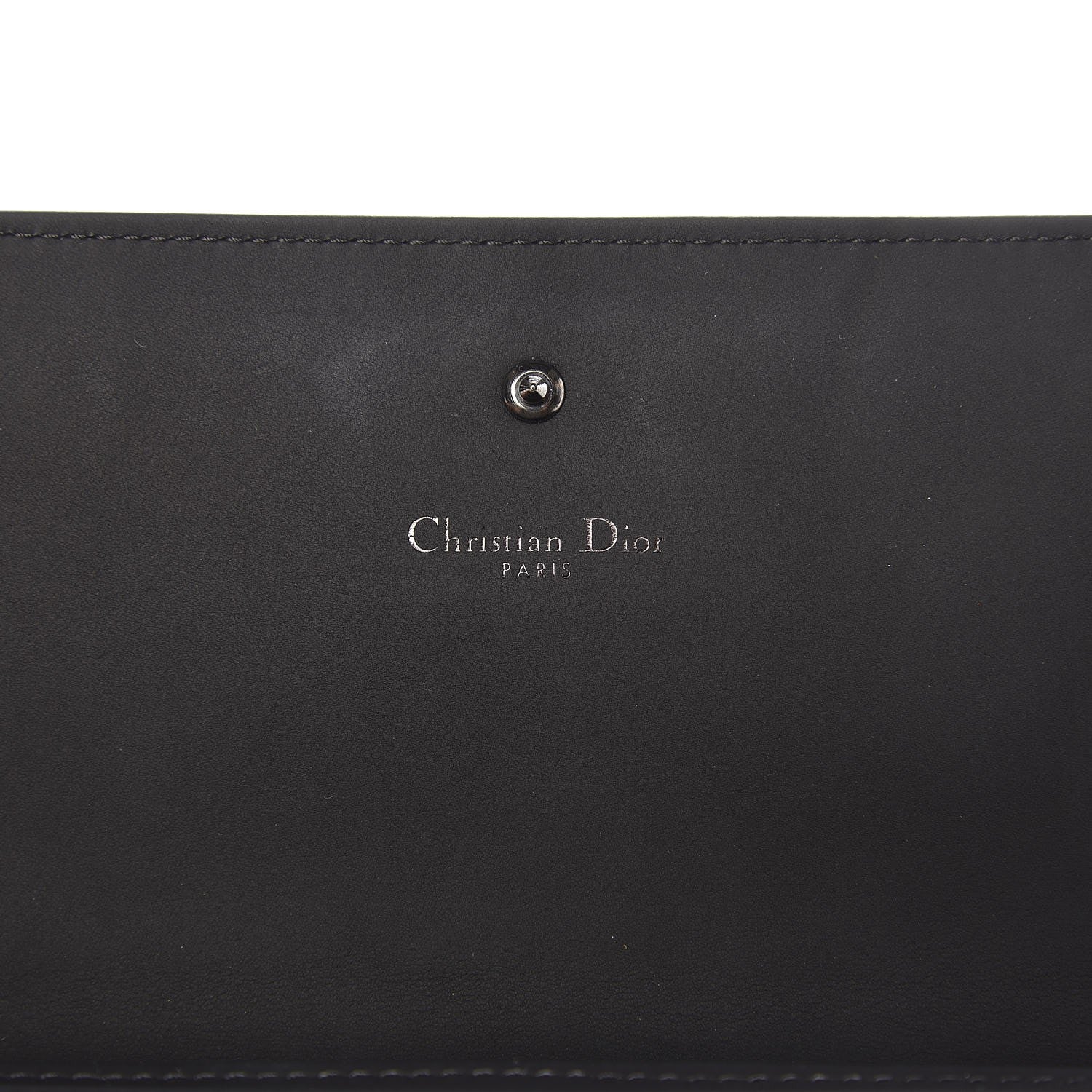 Christian Dior Ultra Matte Calfskin Studded Diorama Croisiere Chain Wallet Black 7 of 7