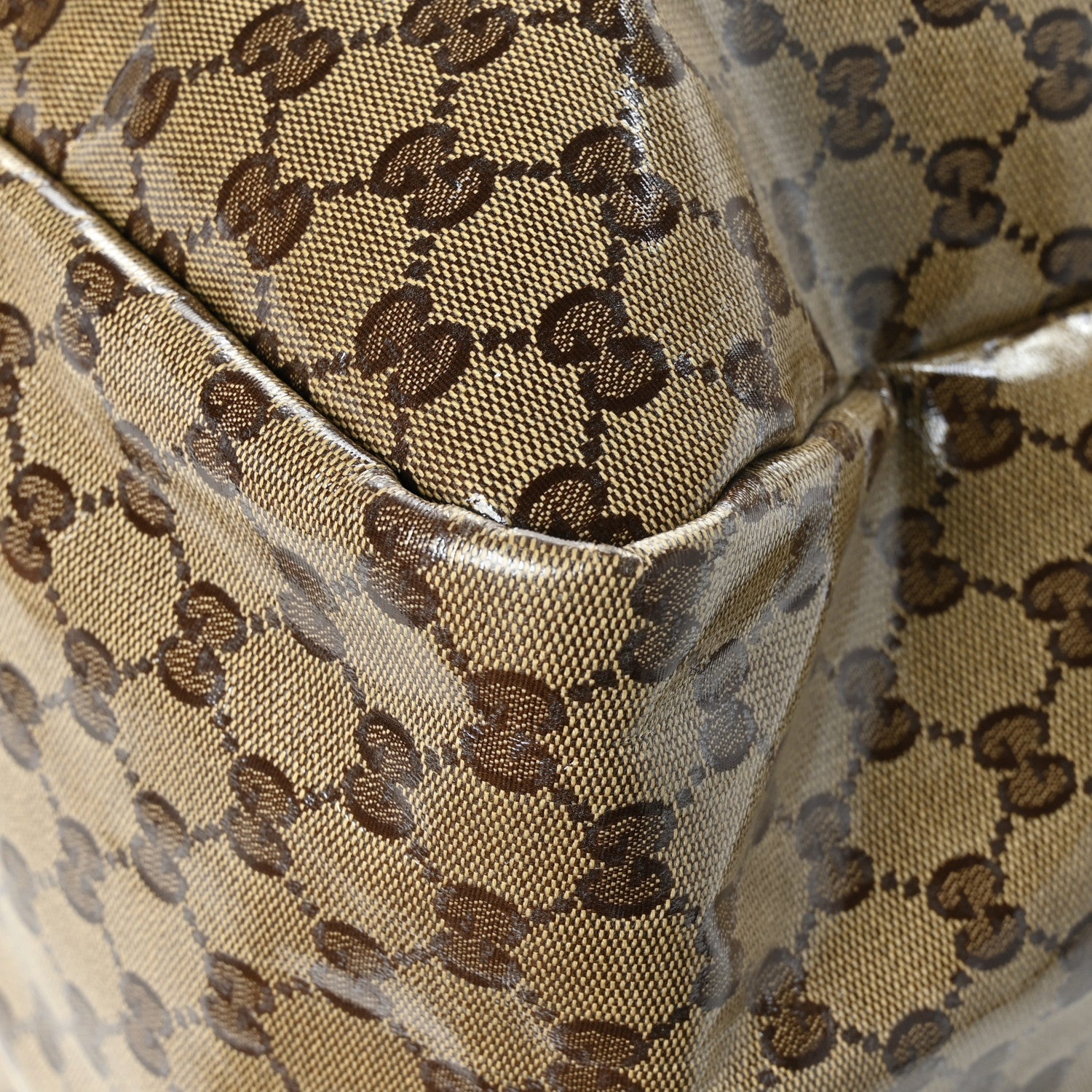 Gucci Crystal Monogram Web Large Carry On Duffle Bag Brown 11 of 13