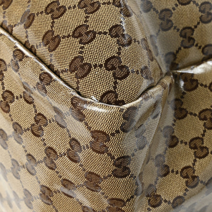 Gucci Crystal Monogram Web Large Carry On Duffle Bag Brown 11 of 13
