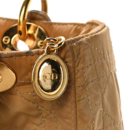 Christian Dior Nylon Cannage Medium Lady Dior Beige 17 of 18