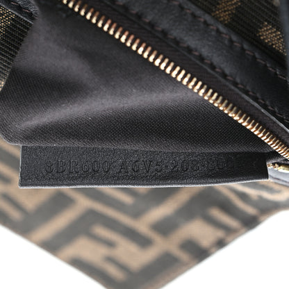 Fendi Fabric Jacquard FF 1974 Medium Baguette Tobacco Moro Black 7 of 10