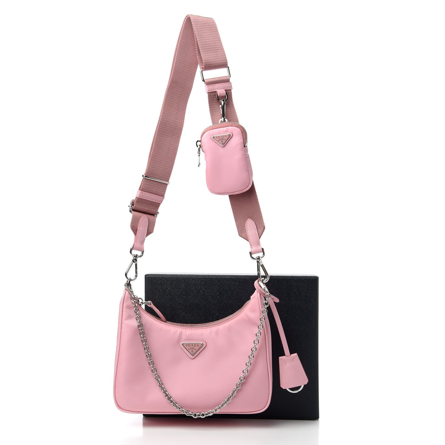 Prada Nylon Re-Edition 2005 Shoulder Bag Rosa 11 of 11