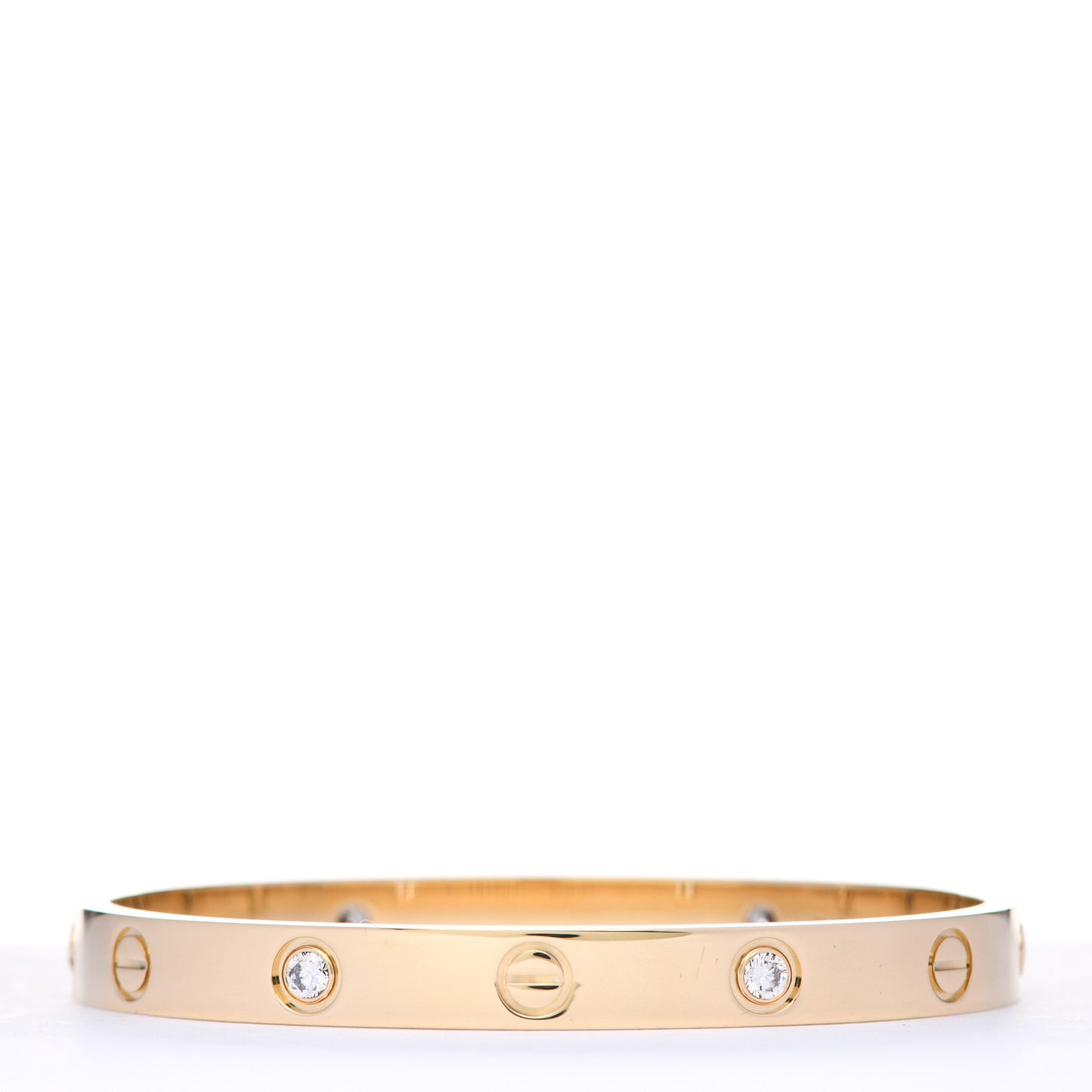 18K Yellow Gold 4 Diamond LOVE Bracelet 16