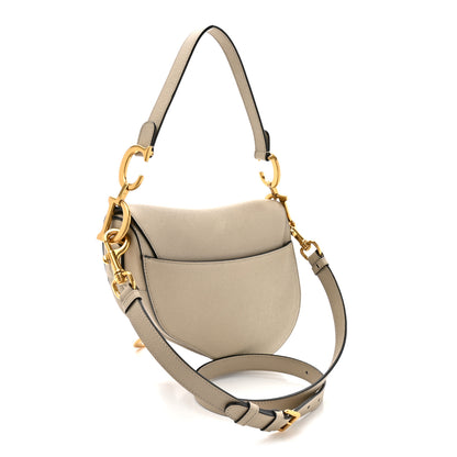 Christian Dior Grained Calfskin Saddle Bag With Strap Sable 3 of 14