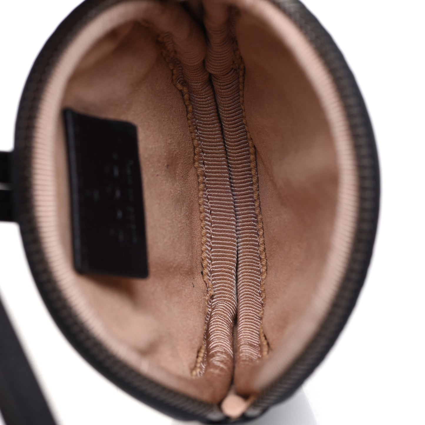 Calfskin Matelasse GG Marmont Round Mini Bag Black