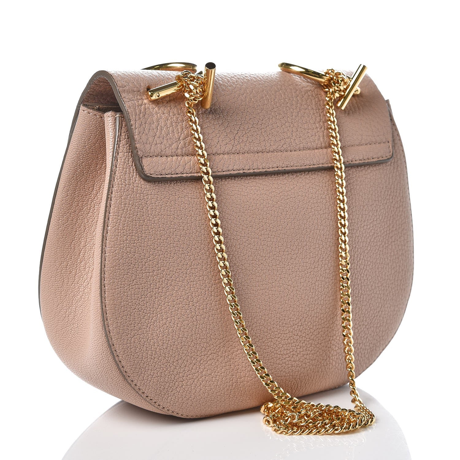 Chloe Grained Lambskin Drew Shoulder Bag Cement Pink 3 of 7