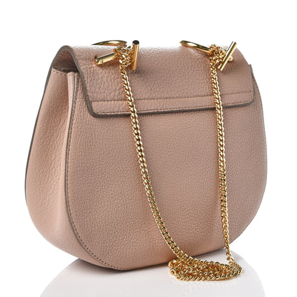 Chloe Grained Lambskin Drew Shoulder Bag Cement Pink 3 of 7