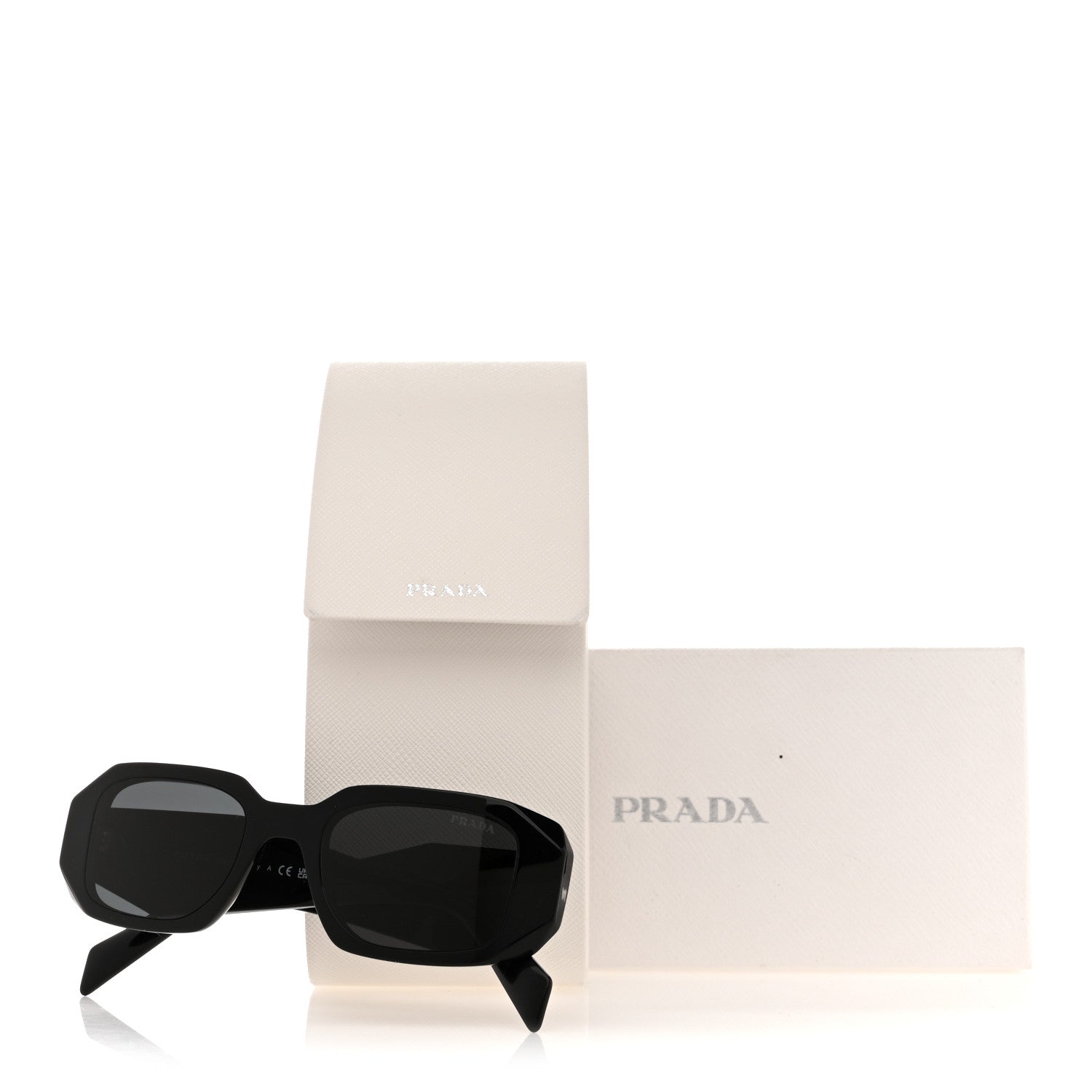 Prada Acetate Symbole Sunglasses SPR 17W Black 8 of 8