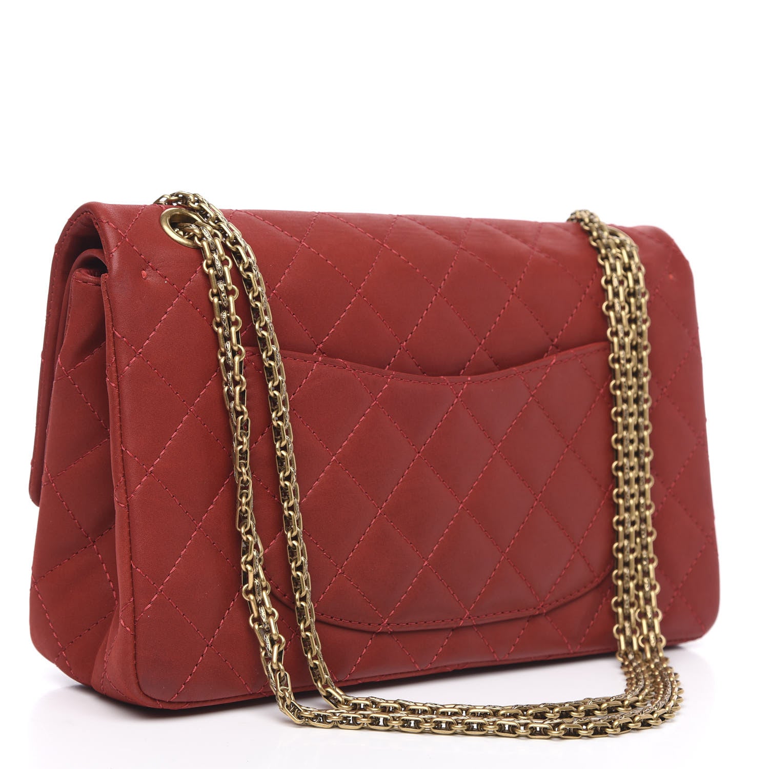 Chanel Iridescent Calfskin Quilted 2.55 Reissue 226 Flap Red 3 of 14
