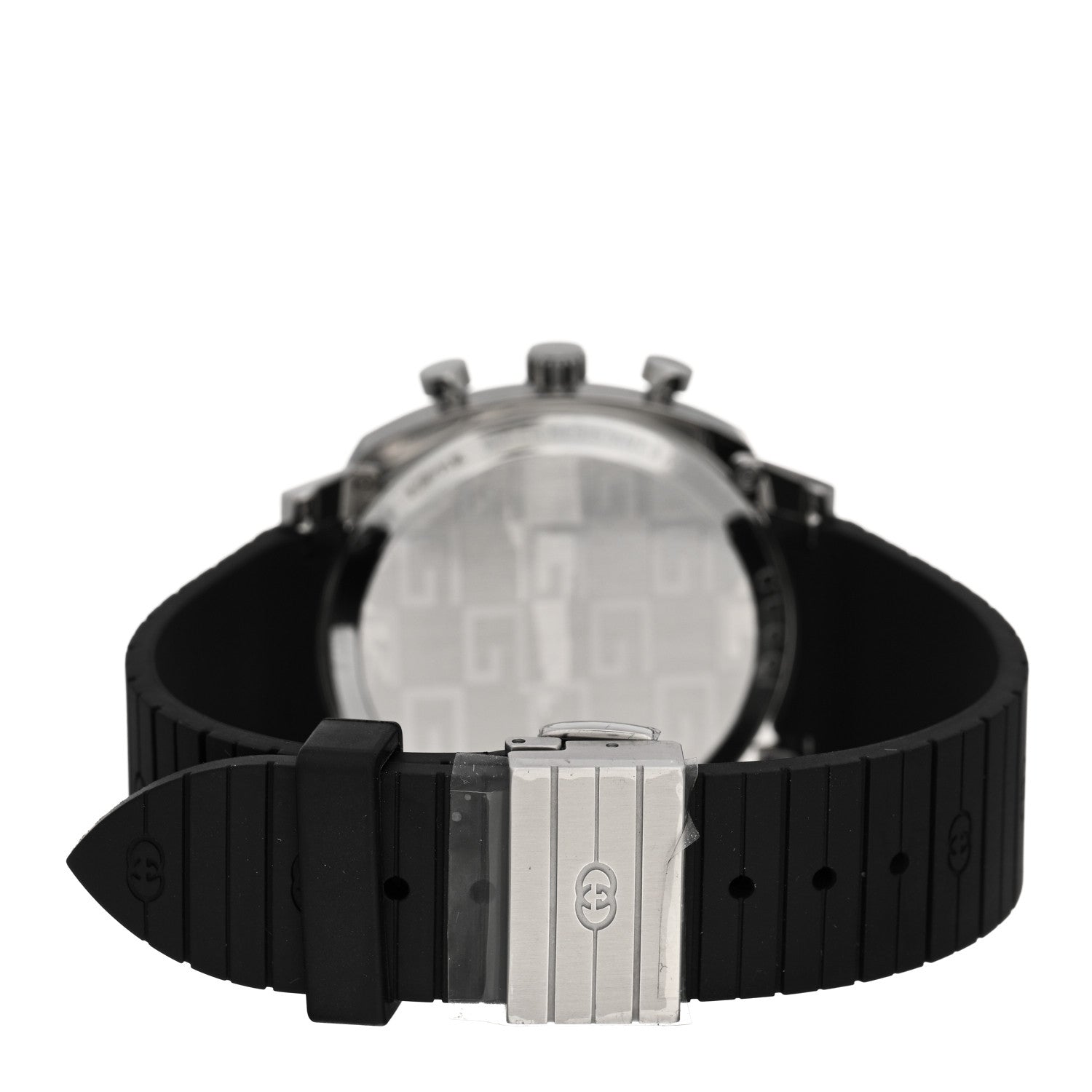 Gucci Stainless Steel Rubber 40mm Grip Quartz Watch Black 3 of 4