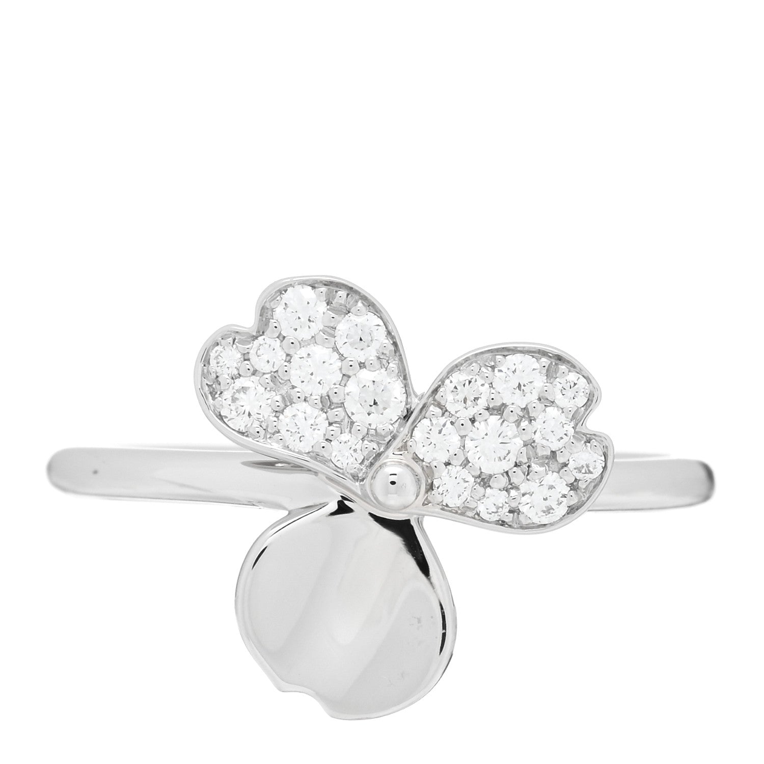 Tiffany Platinum Diamond Paper Flowers Ring 52 6 3 of 5