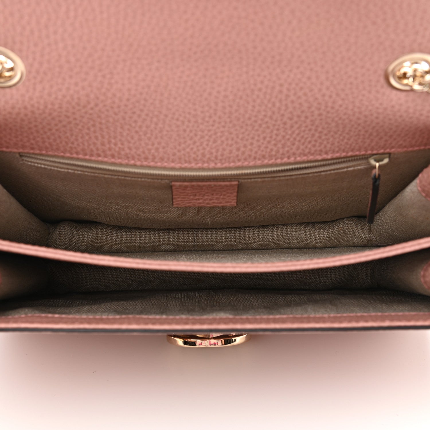 Gucci Dollar Calfskin Interlocking G Shoulder Bag Soft Pink 5 of 10