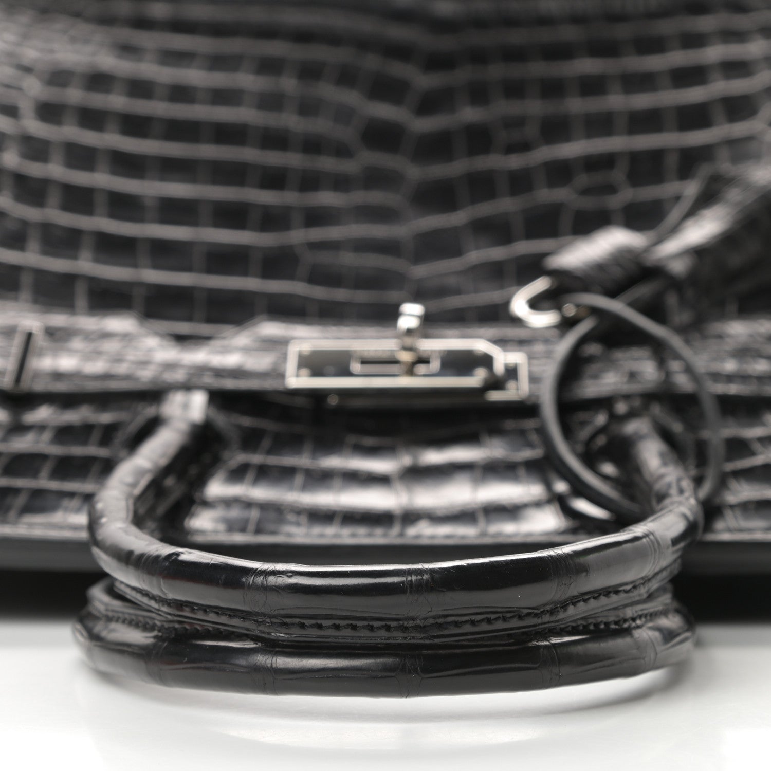 Hermes Matte Niloticus Crocodile Birkin 30 Black 10 of 43