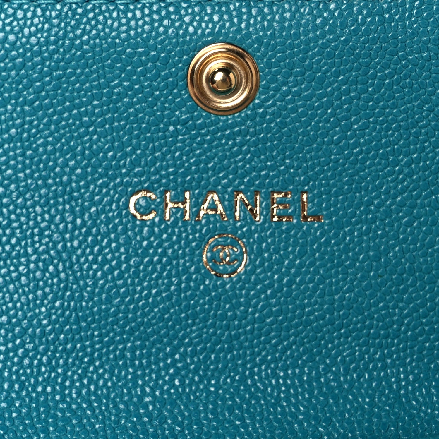 Chanel Caviar Quilted Boy Flap Card Holder Turquoise 6 of 9