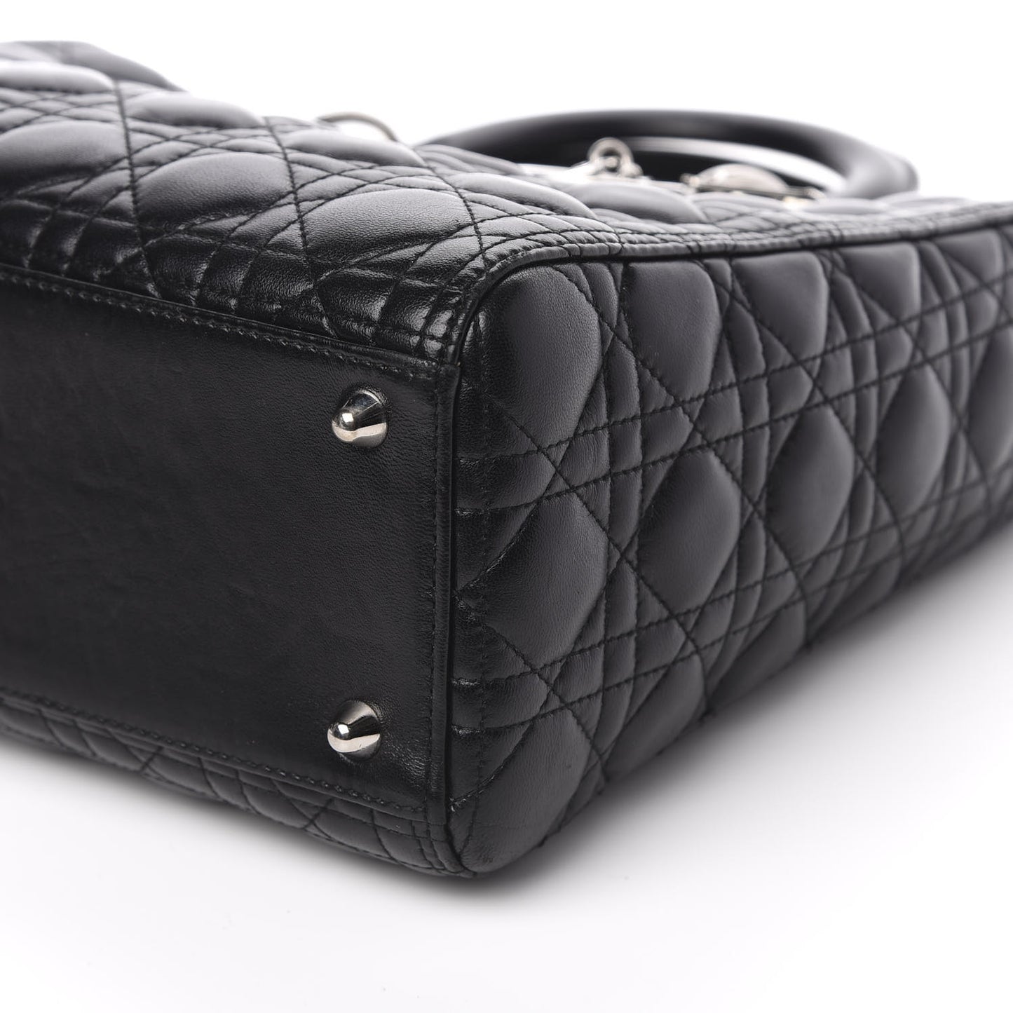 Lambskin Cannage Large Lady Dior Black