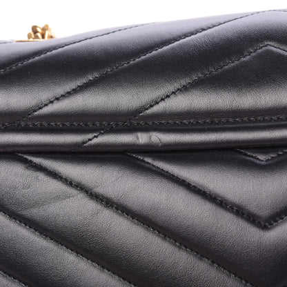Saint Laurent Calfskin Y Quilted Monogram Large Loulou Chain Satchel Black 11 of 14